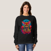 Abyssinian Cat Psychedelic Mushroom Sweatshirt (Vorne ganz)