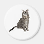 Abyssinian Cat Round Magnet (Vorne)