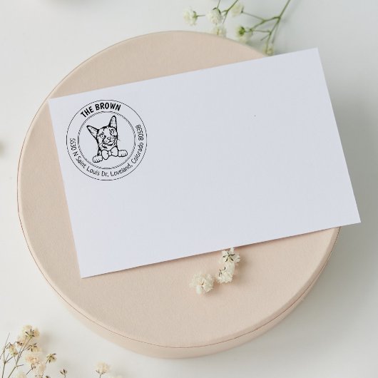 Abyssinian Cat Rücksendeadresse Gummistempel