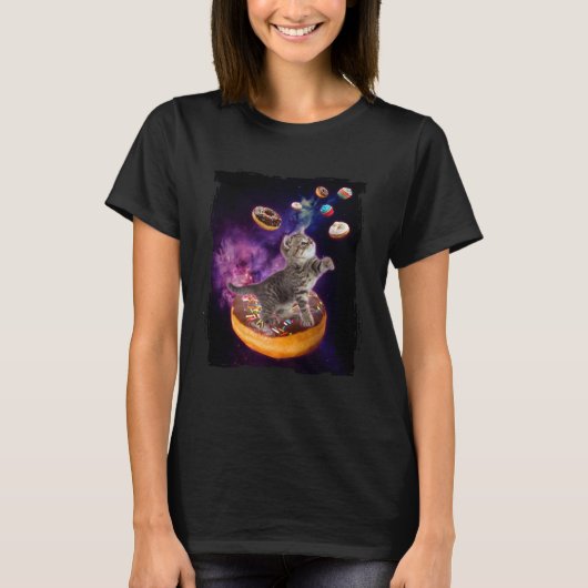 Abyssinian Cat Space Donuts  Kitty in Space Kid T-Shirt (Vorderseite)