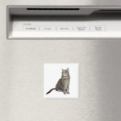 Abyssinian Cat Square Magnet (In Situ (Geschirrspüler))