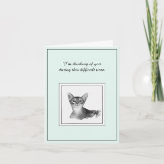 Abyssinian Cat Sympathy Card Karte