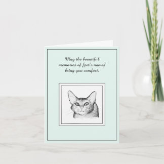 Abyssinian Cat Sympathy Card Karte
