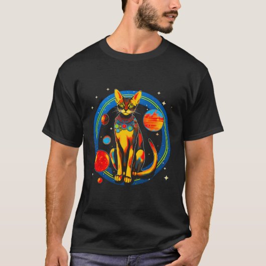 Abyssinian Cat Universe Science T-Shirt (Vorderseite)