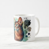 Abyssinian Cat Watercolor Tasse (VorderseiteRechts)