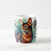 Abyssinian Cat Watercolor Tasse (Mittel)