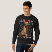 Abyssinian Cat Weihnachtsmannmütze Weihnachten Wei Sweatshirt (Vorne ganz)