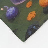 Abyssinian Cat Whimsical Halloween Malerei Fleecedecke (Ecke)