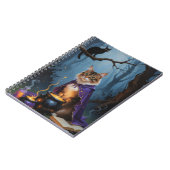 Abyssinian Cat Whimsical Halloween Malerei Notizblock (Linke Seite)