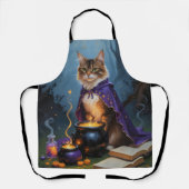 Abyssinian Cat Whimsical Halloween Malerei Schürze (Vorderseite)