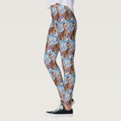 Abyssinian Cat Winter Wonderland Weihnachtsfreude Leggings (Links)