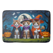 Abyssinian Cats Pumpkin Halloween Funny Badematte (Vorderseite)