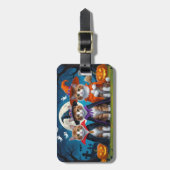 Abyssinian Cats Pumpkin Halloween Funny Gepäckanhänger (Vorderseite vertikal)