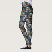 Abyssinian Cats Pumpkin Halloween Funny Leggings (Links)