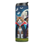 Abyssinian Cats Pumpkin Halloween Funny Thermosbecher (Nach links gedreht)