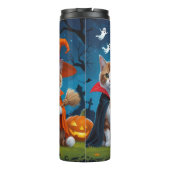 Abyssinian Cats Pumpkin Halloween Funny Thermosbecher (Rückseite)