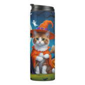 Abyssinian Cats Pumpkin Halloween Funny Thermosbecher (Nach rechts gedreht)