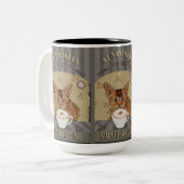Abyssinian Chat Kaffee Capurrccino Vintage Poster Zweifarbige Tasse (Vorderseite Links)