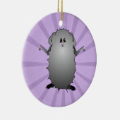 Abyssinian Guinea Pig Comic Keramikornament (Rechts)
