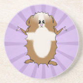 Abyssinian Guinea Pig Comic Untersetzer (Vorne)