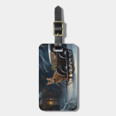 Abyssinian Snowy Sleigh Ride Weihnachtsdekor Gepäckanhänger (Vorderseite vertikal)