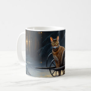 Abyssinian Snowy Sleigh Ride Weihnachtsdekor Kaffeetasse