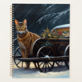 Abyssinian Snowy Sleigh Ride Weihnachtsdekor Planer (Vorderseite)