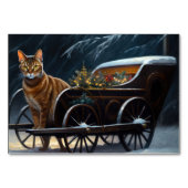 Abyssinian Snowy Sleigh Ride Weihnachtsdekor Tischnummer (Rückseite)
