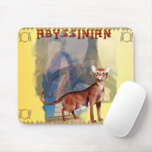 Abyssinische Katze Mousepad (Mit Mouse)