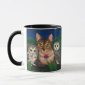 Abyssinische Katze sah Whet Tasse (Links)