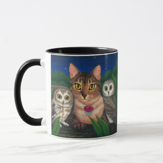 Abyssinische Katze sah Whet Tasse (Links)