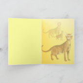 Abyssinische Katzen-Karte Karte (Innenseite)