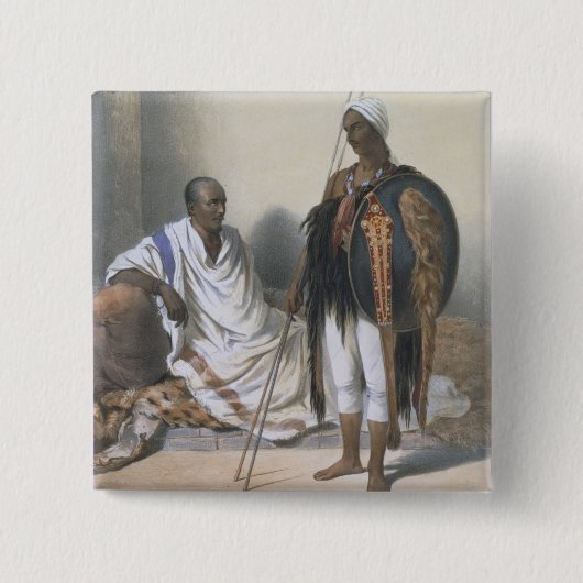 Abyssinischer Priester und Krieger, Illustration Button (Vorderseite)