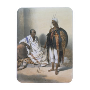 Abyssinischer Priester und Krieger, Illustration Magnet
