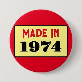 Abzeichen 1974 im Retro-Stil Button