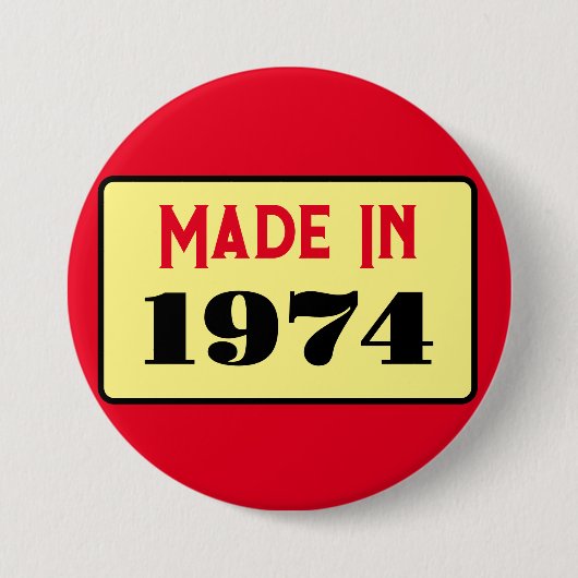 Abzeichen 1974 im Retro-Stil Button (Vorderseite)