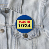 Abzeichen 1974 im Retro-Stil Button (Beispiel)
