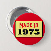 Abzeichen 1975 im Retro-Stil Button (Vorne & Hinten)