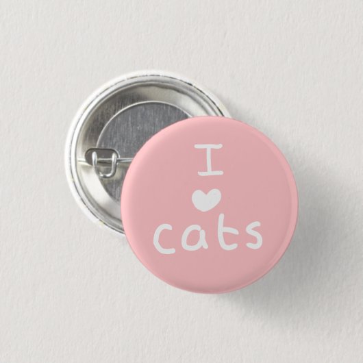 Abzeichen < 3 Katzen Button (Vorne & Hinten)