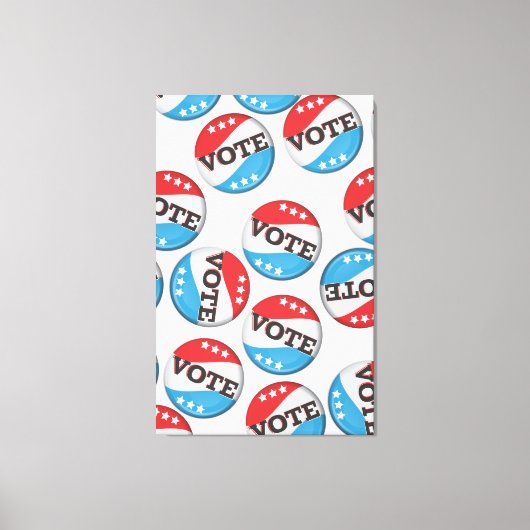 Abzeichen abstimmen leinwanddruck (Vorderseite)