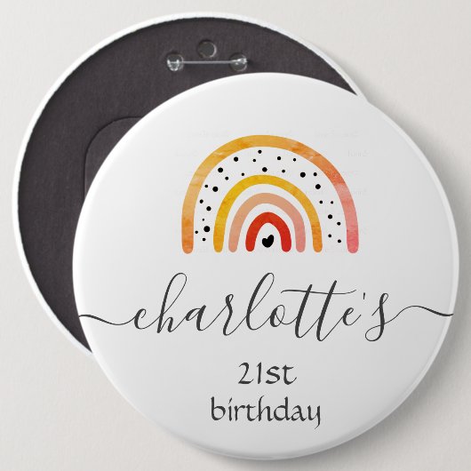 Abzeichen anpassen - Regenbogenblut Orange Button (Vorne & Hinten)