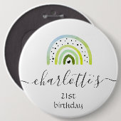 Abzeichen anpassen - Regenbogengrün Button (Vorne & Hinten)