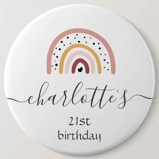 Abzeichen anpassen - Regenbogenlachs Button (Vorderseite)