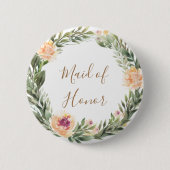 Abzeichen aus Peony und Foliage Button (Vorderseite)