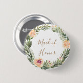 Abzeichen aus Peony und Foliage Button (Vorne & Hinten)