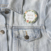 Abzeichen aus Peony und Foliage Button (Beispiel)
