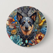 Abzeichen Australian Cattle Dog Art Button (Vorderseite)