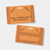 Abzeichen Ausweis (Vorder- & Rückseite)