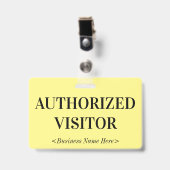 Abzeichen "AUTHORIZED VISITOR" Ausweis (Vorderseite mit Clip)