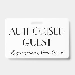 Abzeichen "AUTORISIERT" Ausweis